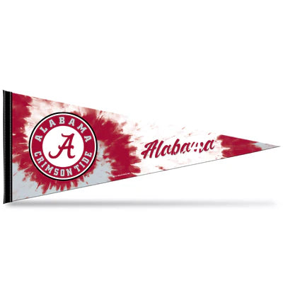 Alabama Crimson Tide Soft Felt Pennant by Rico, tie dye design, 12"x30" team colors and graphics. Officially Licensed 