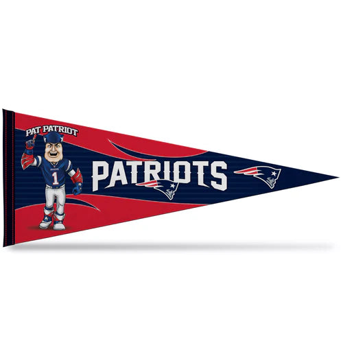 New England Patriots 12" x 30" Mascot Design Soft Felt Pennant by Rico