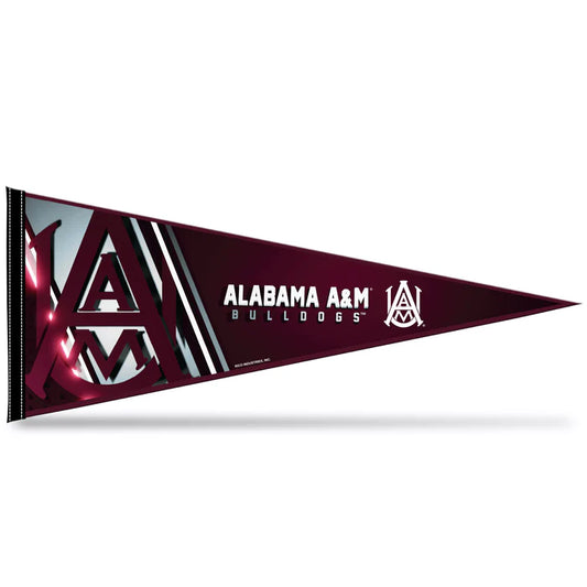Alabama A&M Bulldogs NCAA Pennant - 12" x 30" soft felt with team graphics and colors, officially licensed by the NCAA