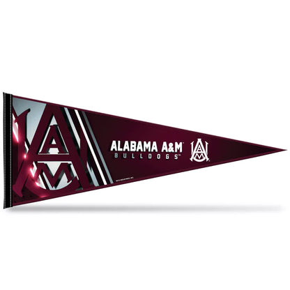 Alabama A&M Bulldogs NCAA Pennant by Rico - 12" x 30" soft felt with team graphics and colors, officially licensed by the NCAA