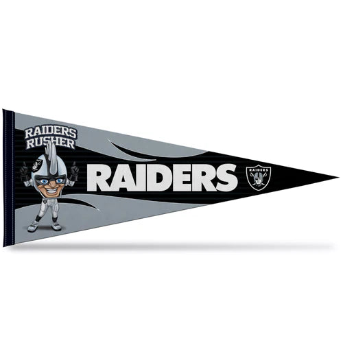 Las Vegas Raiders 12" x 30" Mascot Design Soft Felt Pennant by Rico
