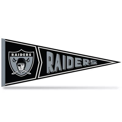 Las Vegas Raiders NFL Retro Pennant - 12"x30" soft felt, team graphics/colors, officially licensed by Rico.