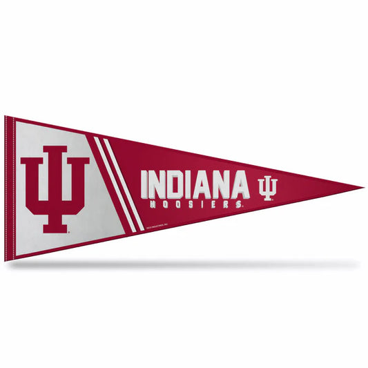 Indiana Hoosiers NCAA 12x30 felt pennant with bold team graphics and colors, officially licensed and made by Rico.