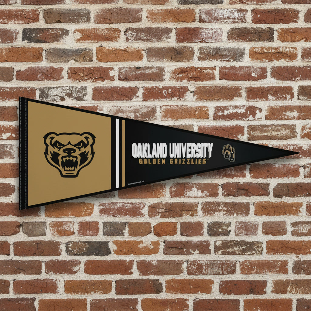 Oakland Golden Grizzlies Soft Felt Pennant - 12" x 30" by Rico