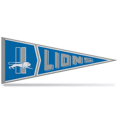 Detroit Lions NFL Retro Pennant - 12"x30" soft felt, team graphics/colors, officially licensed by Rico.