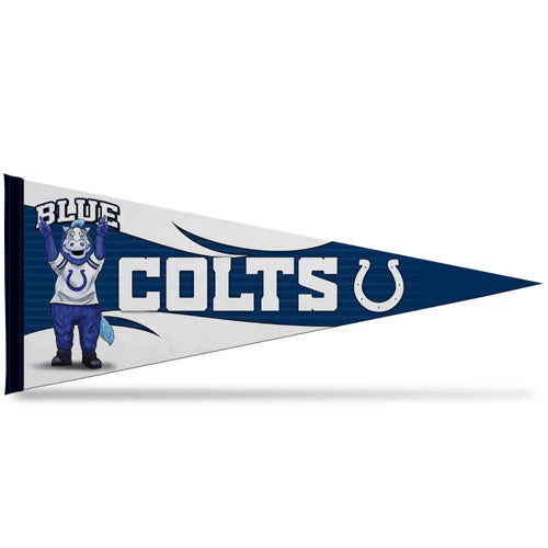 Indianapolis Colts 12" x 30" Mascot Design Soft Felt Pennant by Rico