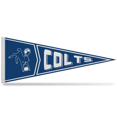 Indianapolis Colts 12"x30" Retro Design Soft Felt Pennant - Officially licensed by the NFL, vibrant team graphics/colors, made of soft felt material.