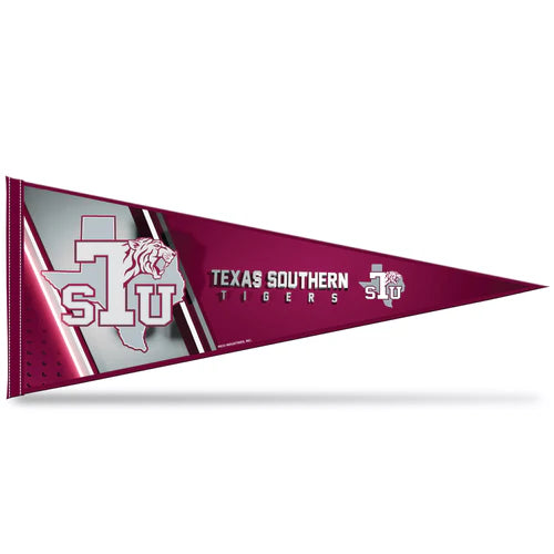 Texas Southern Tigers 12x30 NCAA soft felt pennant with retro logo and bold team colors by Rico