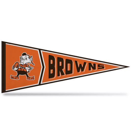 Cleveland Browns NFL Retro Pennant - 12"x30" soft felt, team graphics/colors, officially licensed by Rico