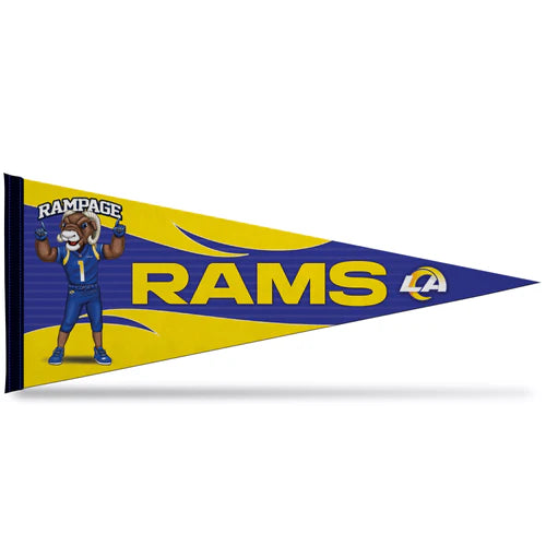 Los Angeles Rams 12" x 30" Mascot Design Soft Felt Pennant by Rico