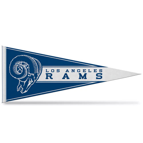 Los Angeles Rams 12" x 30" Retro Logo Design Soft Felt Pennant by Rico