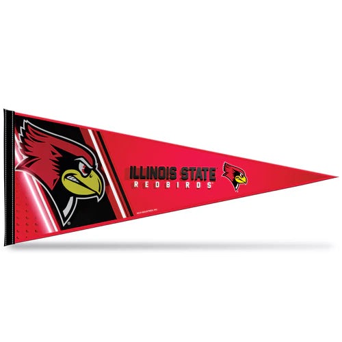Illinois State Redbirds 12" x 30" felt pennant with vibrant team colors and graphics, officially licensed NCAA.