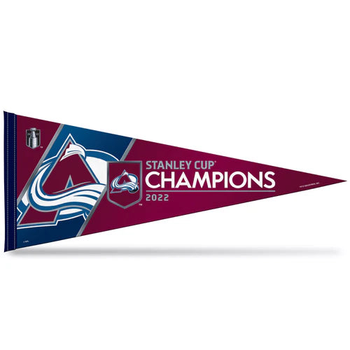 Colorado Avalanche 2022 Stanley Cup Champions Soft Felt 12" X 30" Pennant by Rico
