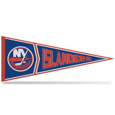 Officially licensed New York Islanders NHL Retro Pennant: 12x30 inches, soft felt material, team graphics/colors, made by Rico. Show your team spirit!