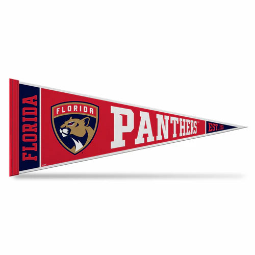 Florida Panthers 12" x 30" felt pennant with team graphics and colors, officially licensed collectible by Rico.