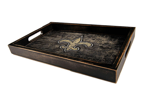 New Orleans Saints Distressed Logo Serving Tray by Fan Creations