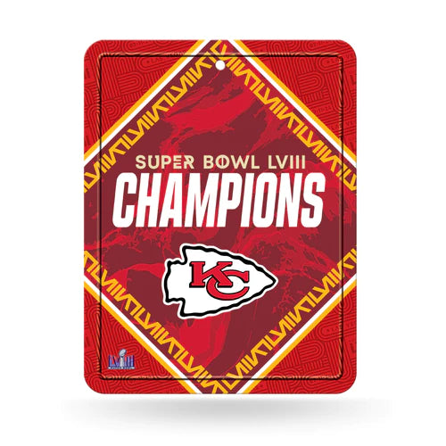 Kansas City Chiefs 2024 Super Bowl LVIII Champions Metal Parking Sign by Rico