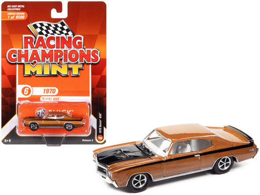 1970 Buick GSX Orange with Black Stripes and Hood "Racing Champions Mint 2022" Release 2 Ltd Edition to 8500 pcs 1/64 Diecast Car by Racing Champions