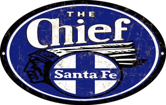 The Chief Railroad 9" x 14" Reproduction Metal Sign - RG1050-O
