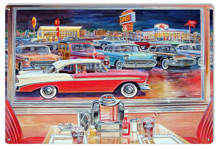 Classic Cars 12" x 18" Reproduction Garage Shop Metal Sign By Jack Schmitt - RG9860