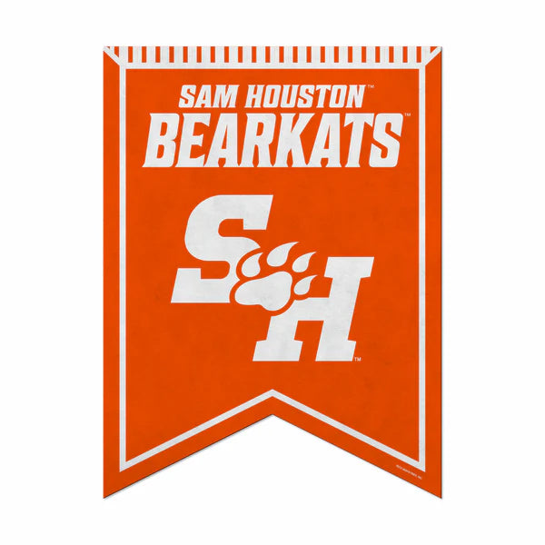 Sam Houston State Bearkats 18" x 24" rafter felt pennant banner with school colors, officially licensed NCAA.