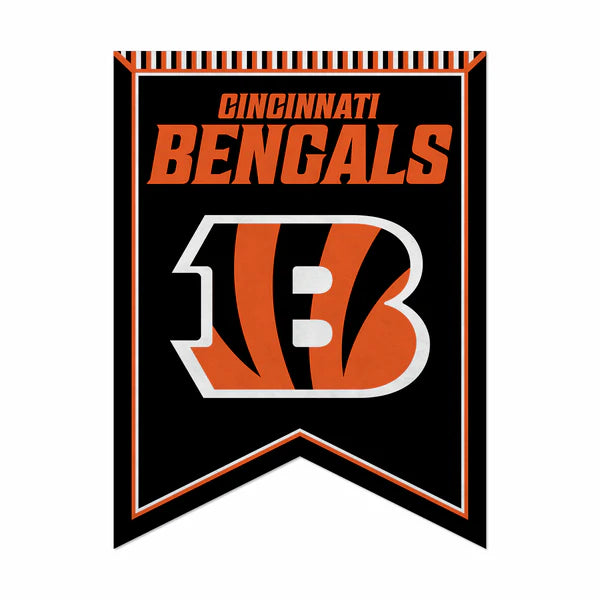 Cincinnati Bengals 18" x 24" rafter felt pennant banner with team colors and graphics, officially licensed NFL.