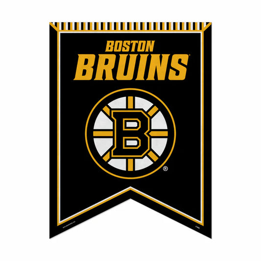 Boston Bruins NHL 18x24 felt rafter pennant banner with official team colors and graphics