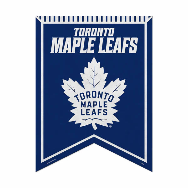 Toronto Maple Leafs felt rafter pennant banner, 18x24 inches, NHL licensed by Rico Industries, team décor