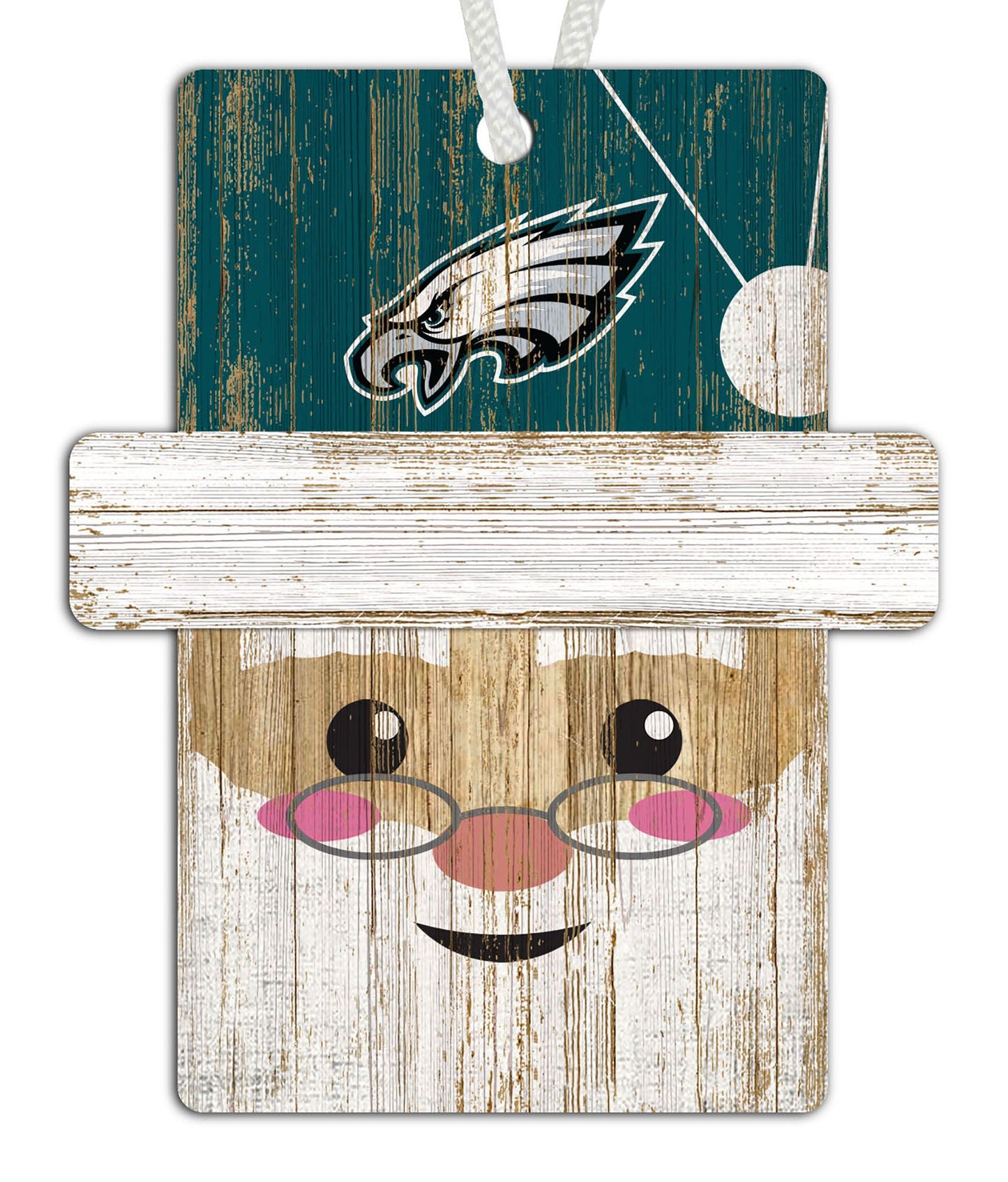 Philadelphia Eagles Santa Ornament by Fan Creations