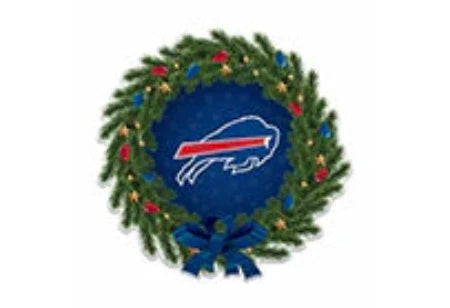 Buffalo Bills Holiday Wreath Shape Cut Pennant by Rico