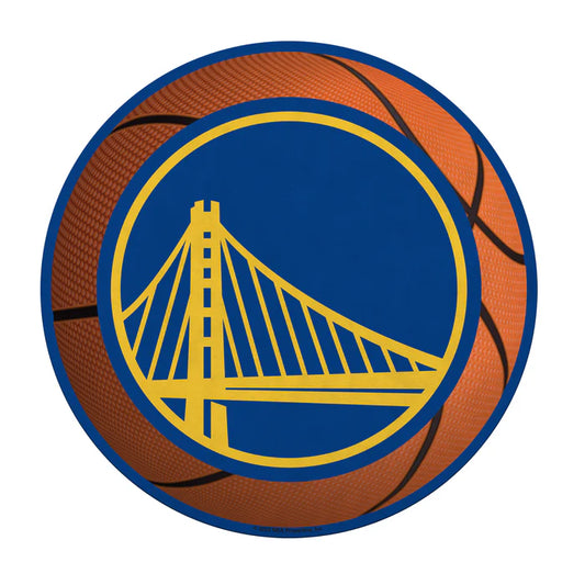Golden State Warriors Primary Logo Basketball Shape Cut Pennant Design by Rico