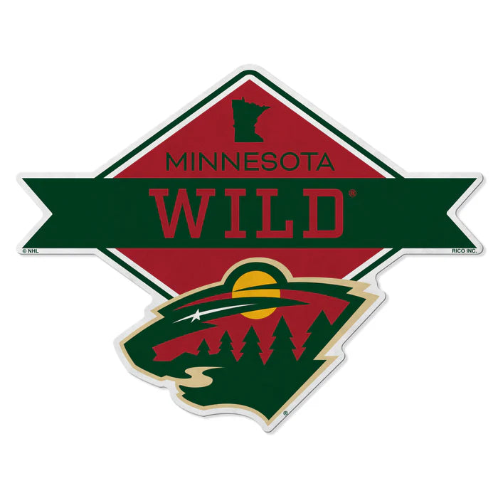 Minnesota Wild Shape Cut Pennant - Diamond Design by Rico