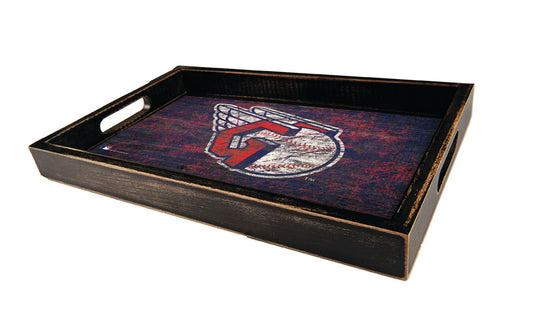 Cleveland Guardians Distressed Logo Serving Tray by Fan Creations