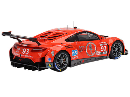 Acura NSX GT3 EVO22 #93 Ashton Harrison - Kyle Marcelli - Tom Long WTR Racers Edge Motorsports 12 Hours of Sebring (2022) 1/18 Model Car by Top Speed