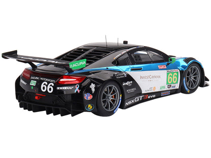 Acura NSX GT3 EVO22 #66 "Gradient Racing" IMSA GTD "24 Hours of Daytona" (2022) 1/18 Model Car by Top Speed