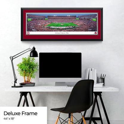 Alabama Crimson Tide Football Night Game Panoramic Picture - Bryant-Denny Stadium Fan Cave Decor by Blakeway Panoramas