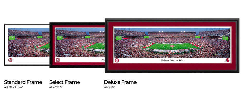 Alabama Crimson Tide Football Night Game Panoramic Picture - Bryant-Denny Stadium Fan Cave Decor by Blakeway Panoramas