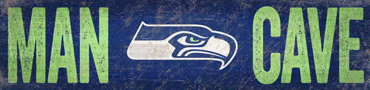Seattle Seahawks Distressed Man Cave Sign by Fan Creations