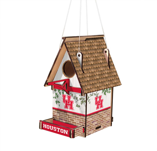 Houston Cougars Wood Birdhouse by Fan Creations