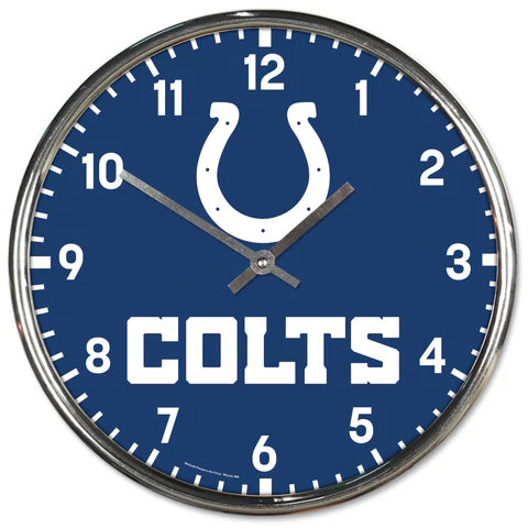 Indianapolis Colts 12"  Round Chrome Wall Clock by Wincraft