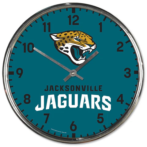 Jacksonville Jaguars 12" Round Chrome Wall Clock by Wincraft