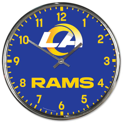 Los Angeles Rams 12" Round Chrome Wall Clock by Wincraft