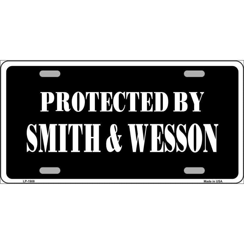 Smith And Wesson 6" x 12" Metal Novelty License Plate Tag LP-1908