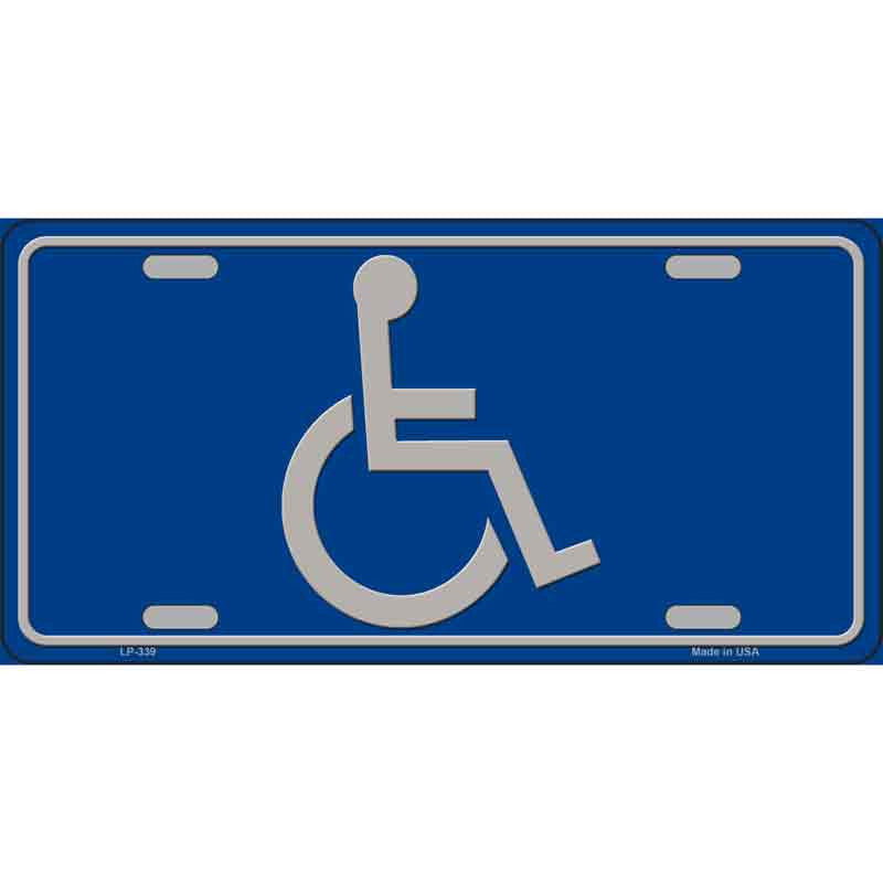 Handicap Logo 6" x 12" Metal License Plate Tag LP-339