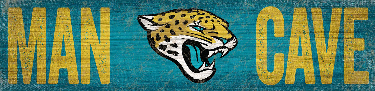 Jacksonville Jaguars Distressed Man Cave Sign by Fan Creations