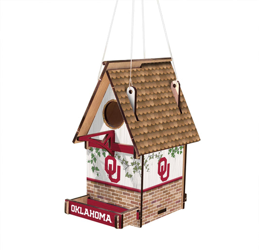 Show your love for the Oklahoma Sooners and birds with this officially licensed NCAA Wood Birdhouse. Printed on MDF, the birdhouse is adorned with team graphics and colors to show off your team spirit.