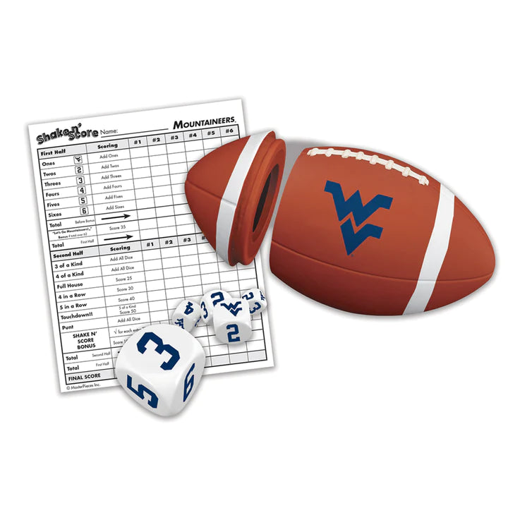 West Virginia Mountaineers Shake n Score Dice Game by MasterPieces