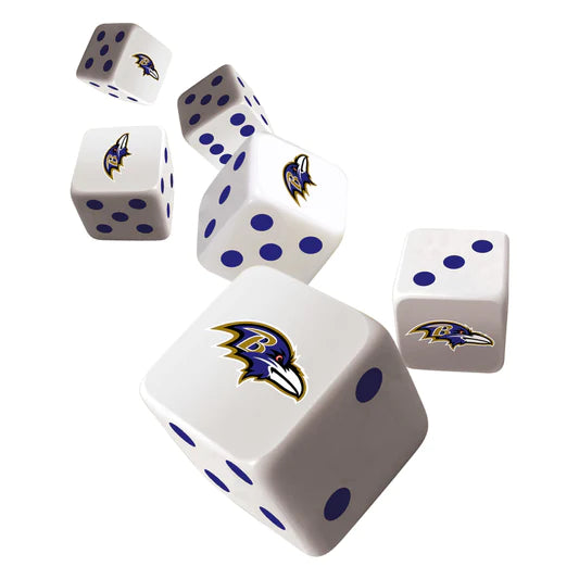 Baltimore Ravens 6 Piece Dice Set by Masterpieces