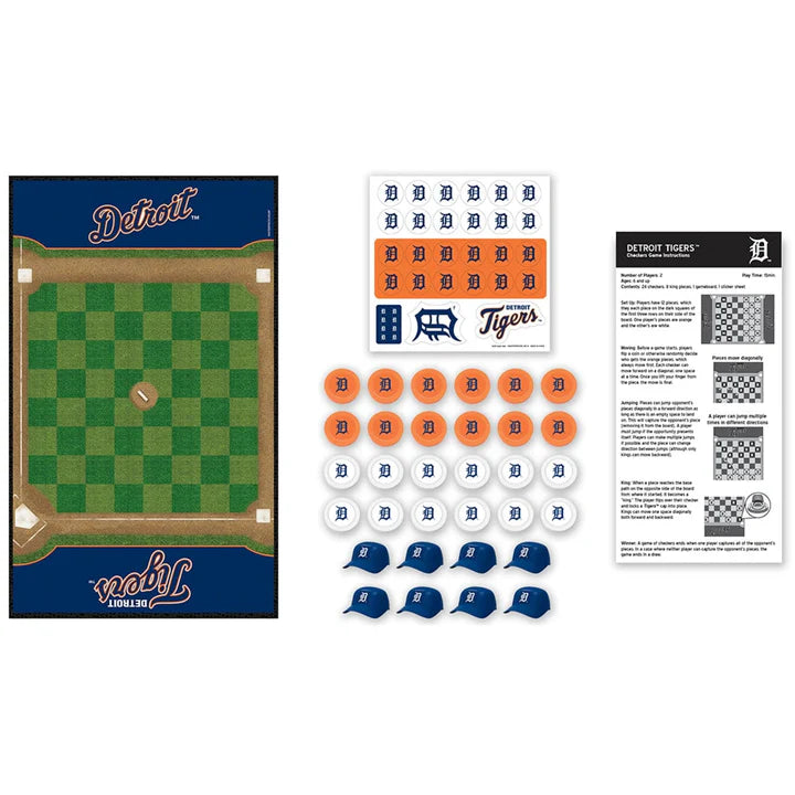 Detroit Tigers Checkers Board Game by Masterpieces