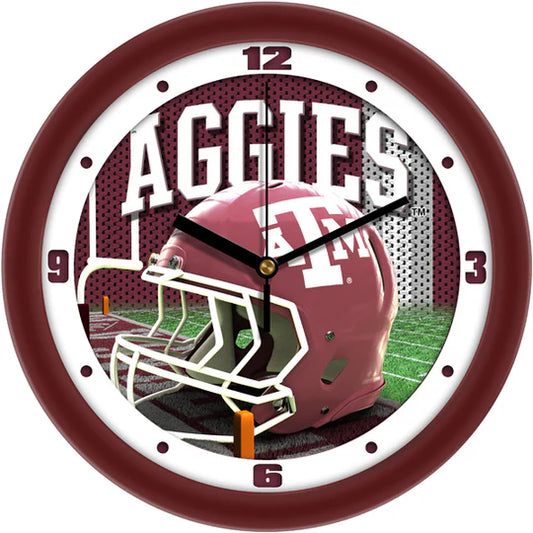 Texas A&M Aggies 11.5" Football Helmet Design Wall Clock by Suntime